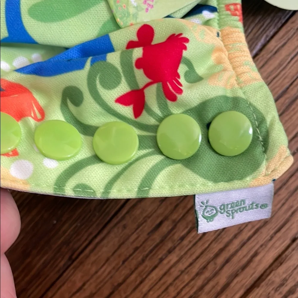 NWT i play. Green and Blue Diaper Cover with Sea Life Design